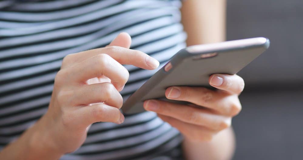 Using of smart phone at home