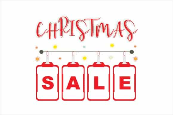 Christmas sale tag icon
