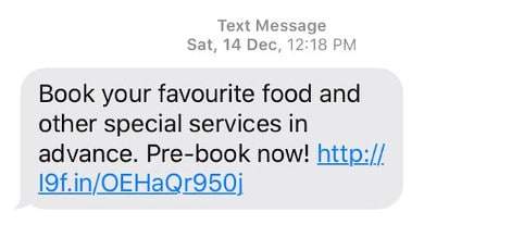 SMS Marketing Example 2