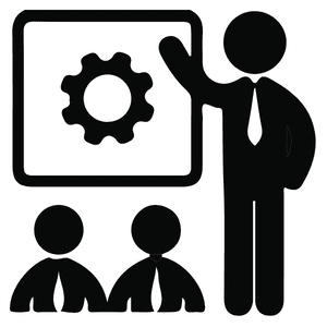Person giving a presentation